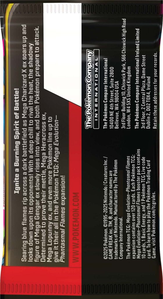 Pokemon TCG: Mega Evolution - Phantasmal Flames Booster Pack