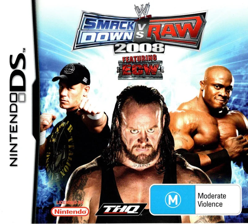 WWE SmackDown vs Raw 2008 -Nintendo DS - Complete with Manual
