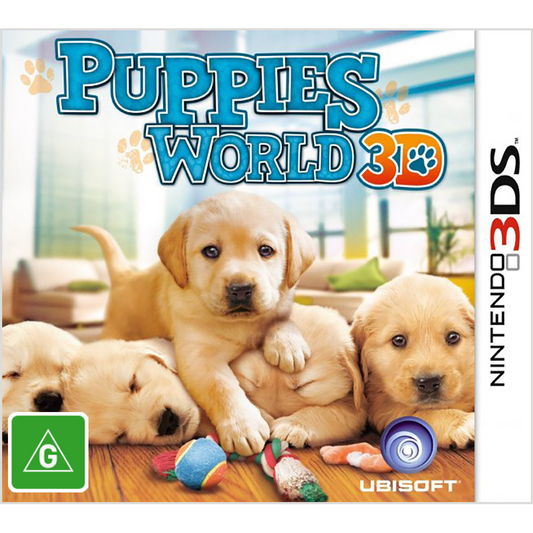 Puppies World 3D - Nintendo 3DS - Complete with Manual