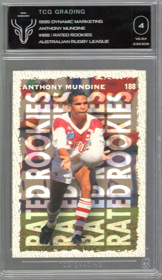 Anthony Mundine 1995 Rated Rookies #188 – TCG Graded 4 (VG/EX)