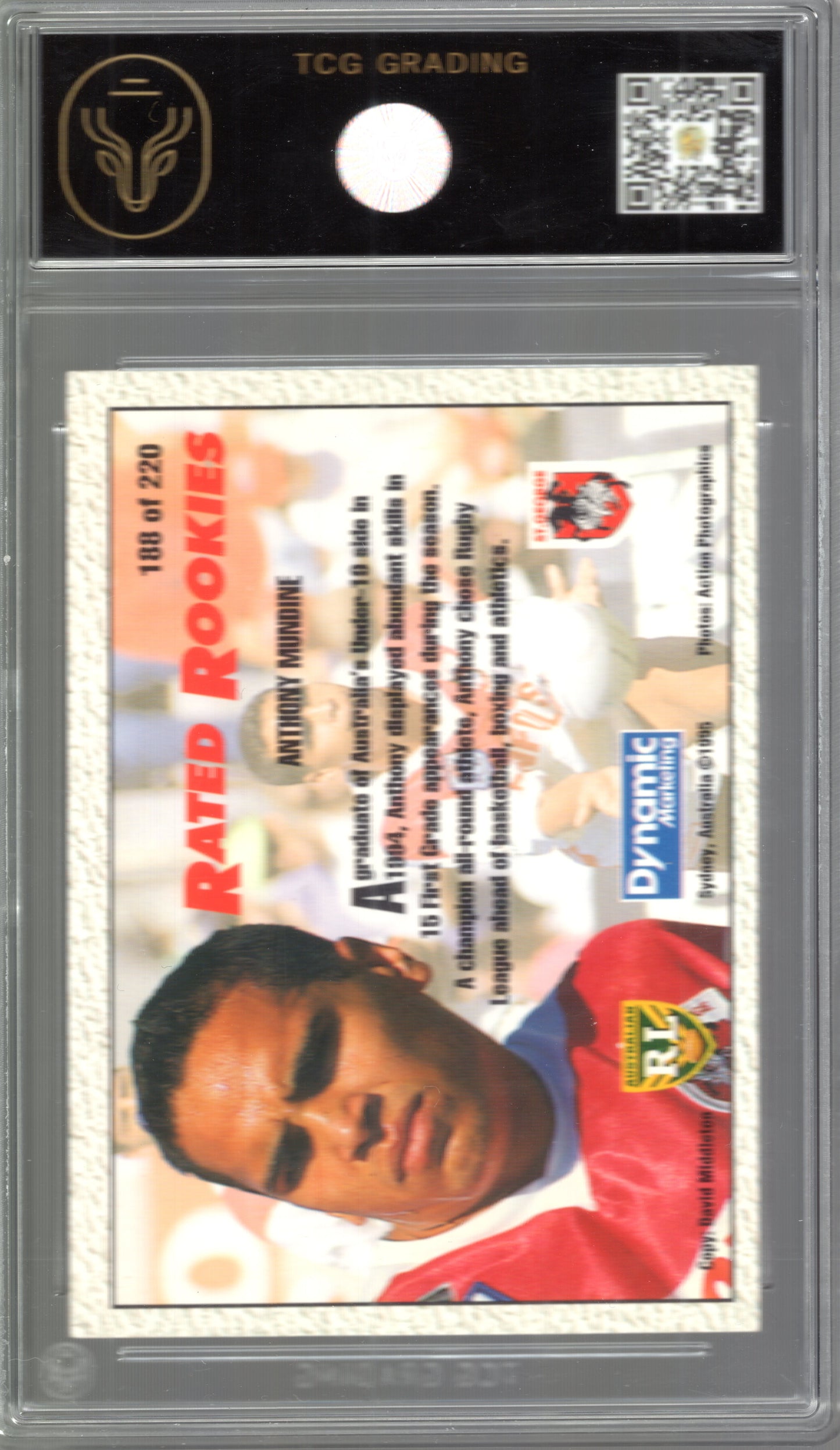 Anthony Mundine 1995 Rated Rookies #188 – TCG Graded 4 (VG/EX)
