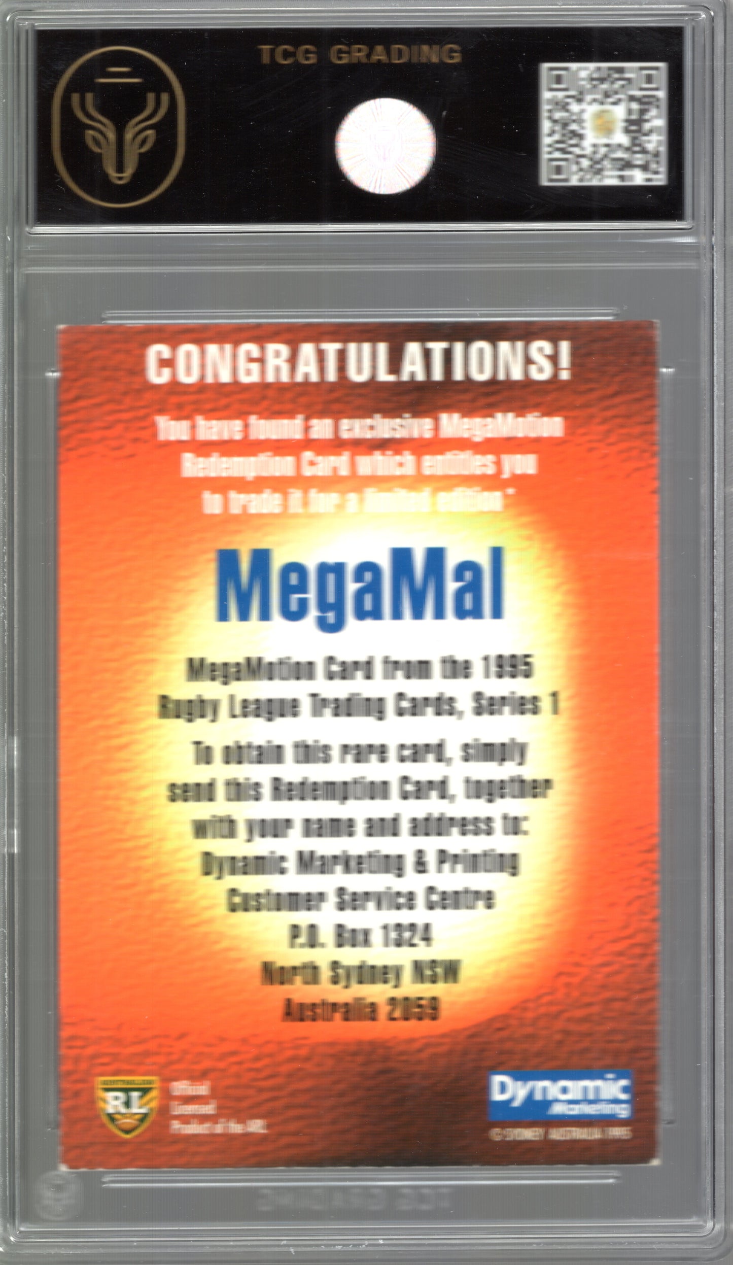 1995 MegaMal Redemption Card – TCG Graded 4 (VG/EX)