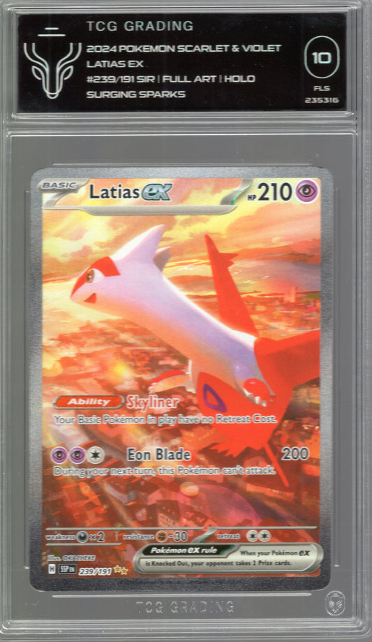 Latias EX – 2024 Scarlet & Violet Surging Sparks 239/191 – TCG Graded 10 (FLS)