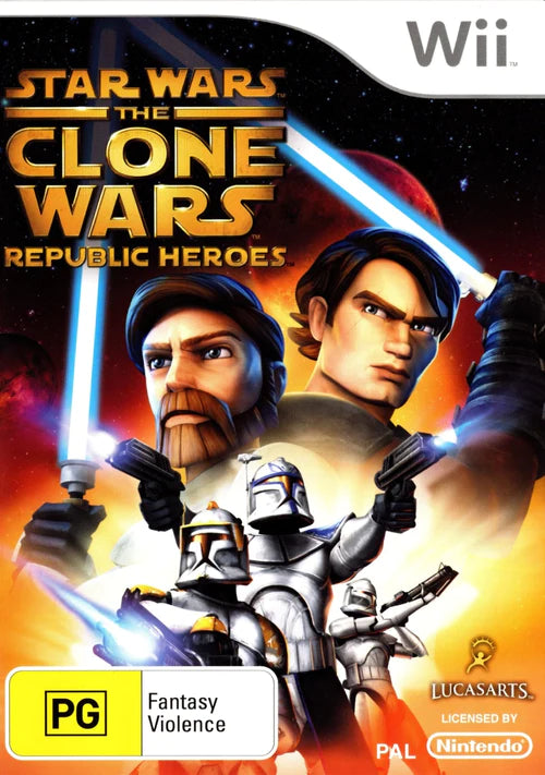 Star Wars: The Clone Wars: Republic Heroes - Wii - Complete With Manual