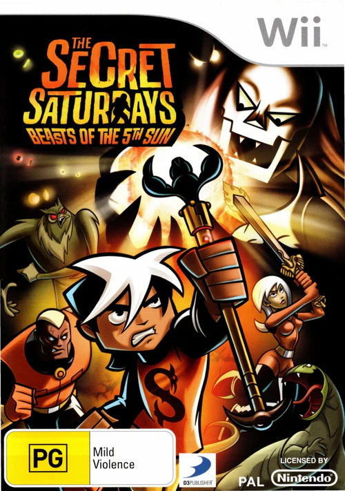 The Secret Saturdays Beasts of the 5th Sun - Wii - Complete With Manual